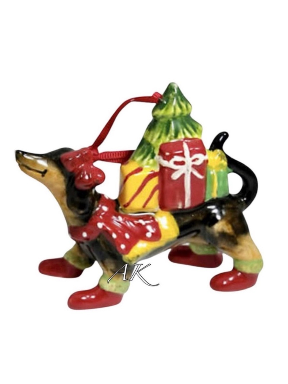 Blue Sky Clayworks Dachshund Christmas Tree Ornament 🐾 Doxie Wiener 
Harvey